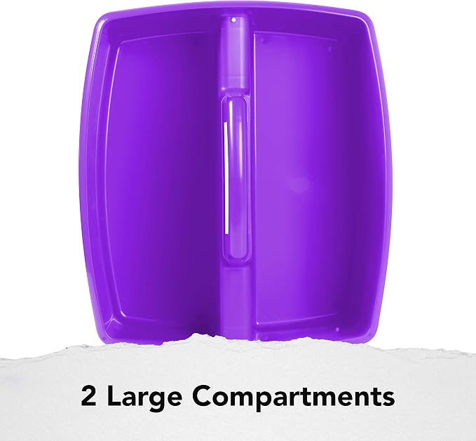 Storex 2-Compartment Large Craft Caddy – Multipurpose Classroom Organizer - Image 3