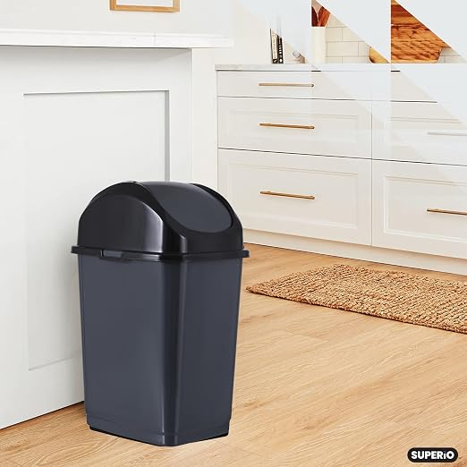 Superio Kitchen Trash Can with Swing Top Lid 9 Gallon Slim Waste Bin 37 Qt - Image 5