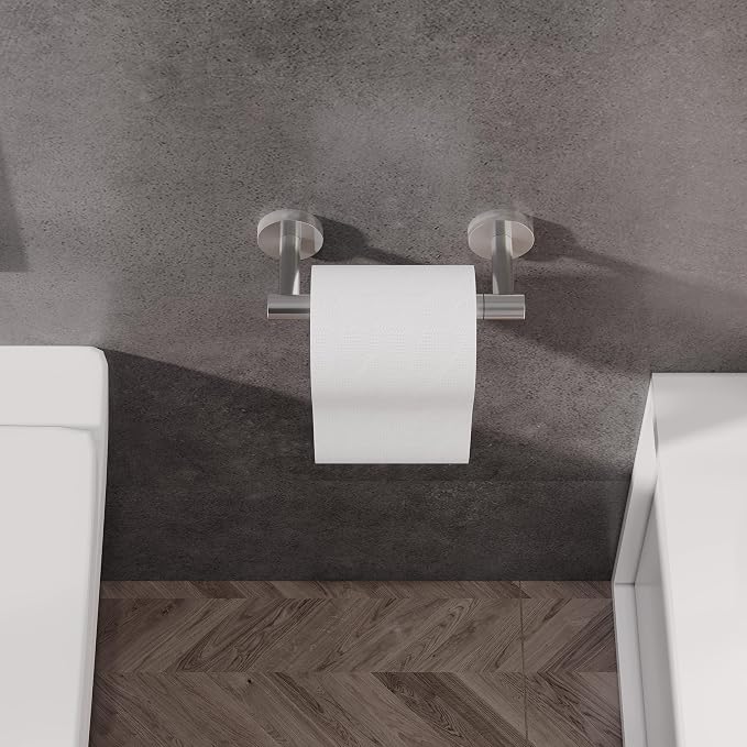 Bathroom Toilet Paper Holder Wall Mount SUS304 Stainless Steel Double Post - Image 2
