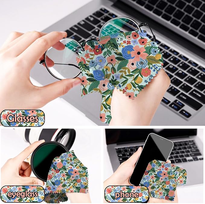 6 PCS Glasses Cleaning Cloth Eyeglass Cleaning Cloth Lens Eyeglasses Microfiber - Image 5
