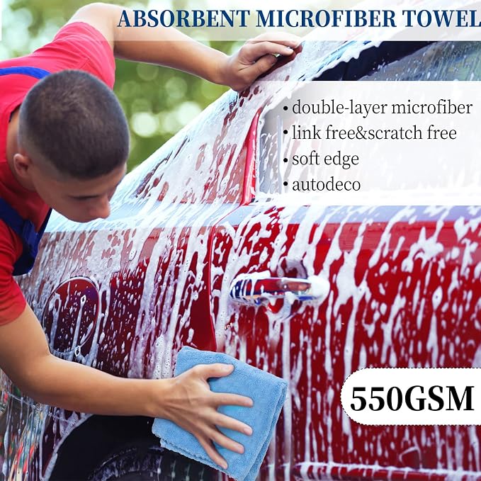 Tallew 16 Pcs 15 Pcs Car Microfiber Towels Buffing Drying Wash Cleaning Cloths - Image 3