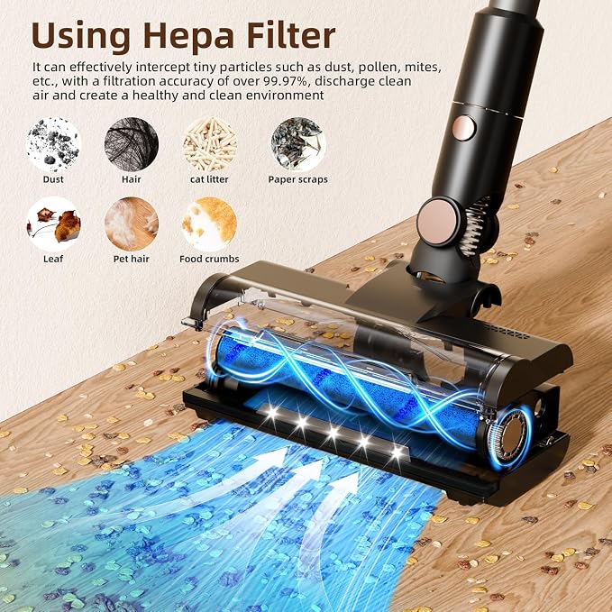 COWSAR Cordless Stick Vacuum Cleaner, Bagless Lightweight Stick Vacuum - Image 2