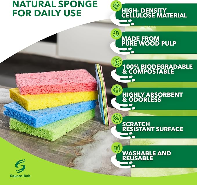 Compressed Non-Scratch Kitchen Sponges - Image 2