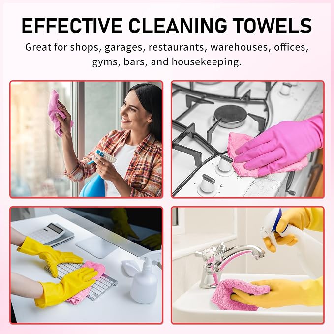 HOMERHYME Microfiber Cleaning Cloth Roll, 75 Pack Tear Away Microfiber Towel - Image 6