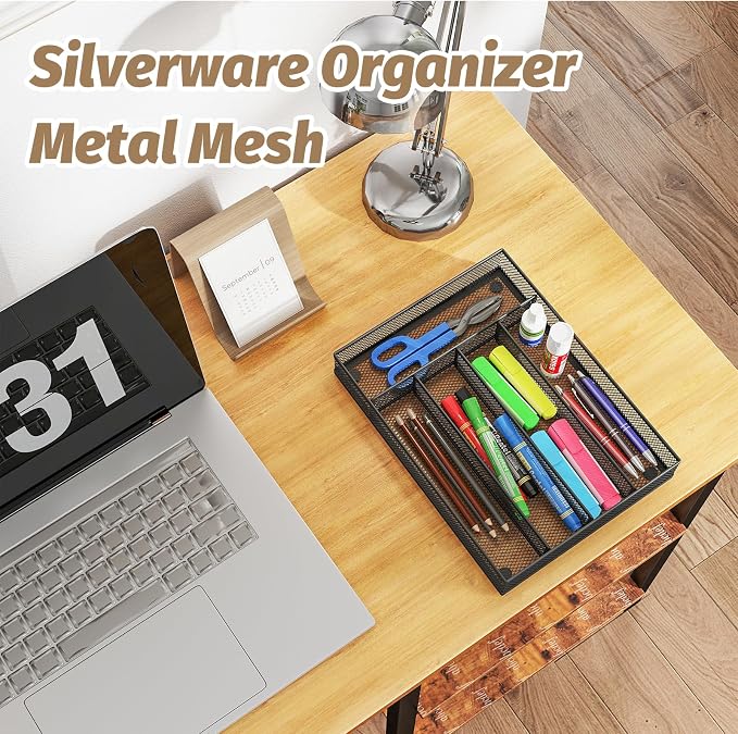Silverware Organizer Metal Mesh, Small Drawer Organizer, Utensil Cutlery Tray - Image 8