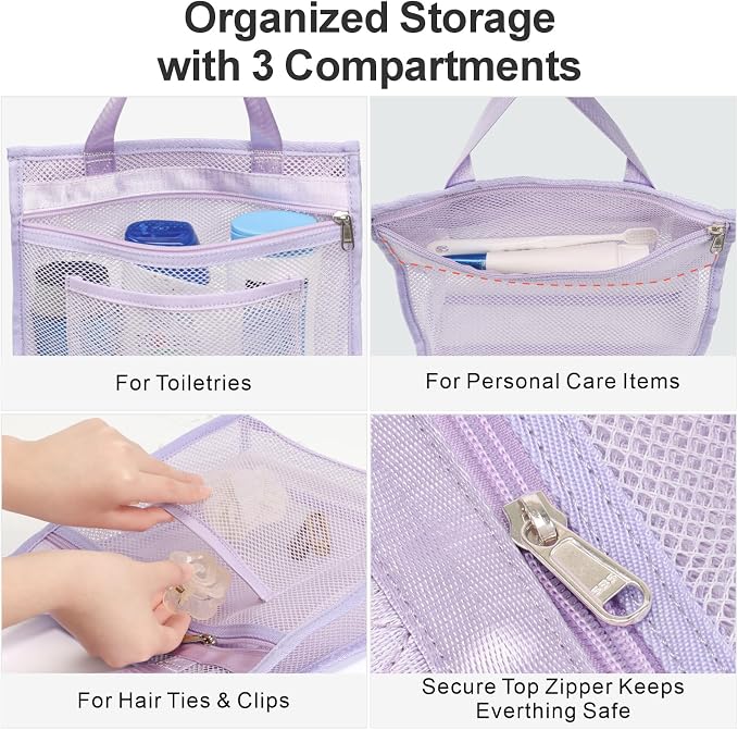 F-color Mesh Shower Caddy Portable Hanging - Image 5