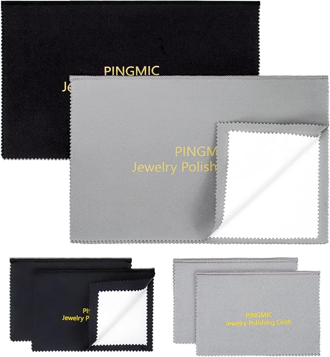 PINGMIC 6 Jewelry Cleaning Cloth, Professional Silver Polishing Cloth by PINGMIC