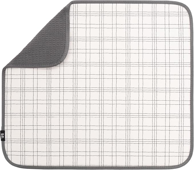 S&T INC. Dish Drying Mat, 16” x 18”, Absorbent Microfiber Kitchen Counter Mat by STINC