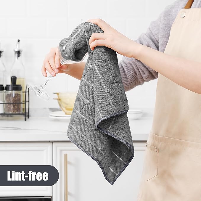 Homaxy Microfiber Kitchen Towels and Dishcloths Set, 20 Pack Soft and Absorbent - Image 4