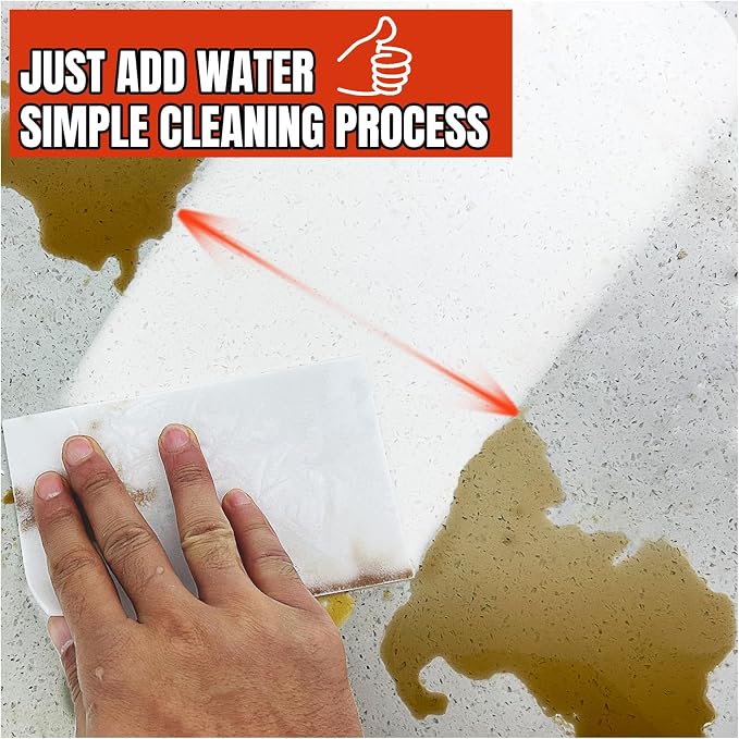 Magic Sponge Eraser Sheet, Portable White Melamine Sponge Sheets, Disposable - Image 8