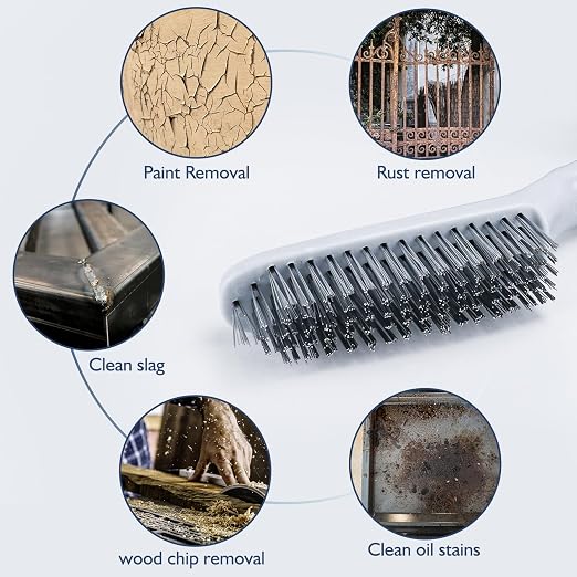Stainless Steel Wire Brush Set 2Pcs, Heavy Duty Wire Brushes - Image 5