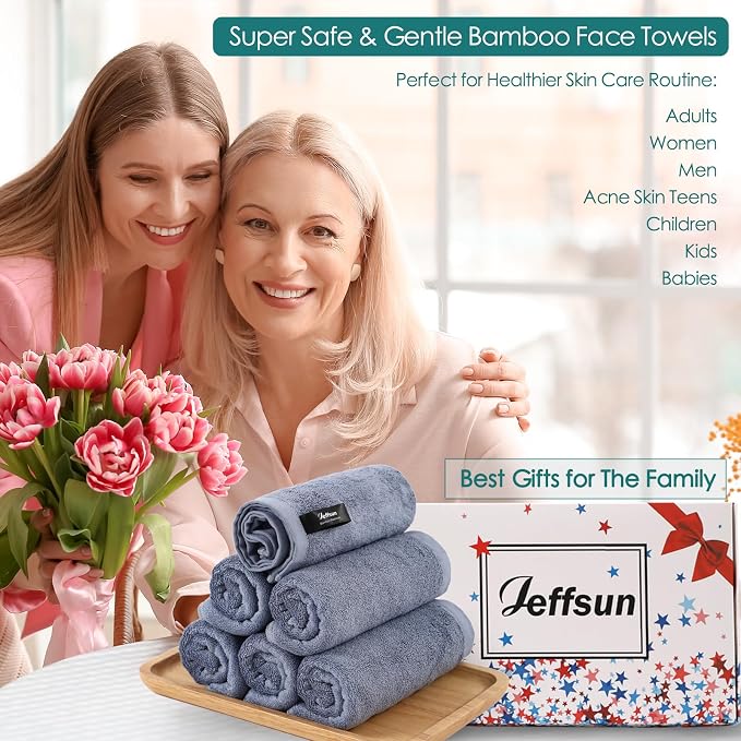 Wash Cloths 12 Pack, Reusable Makeup Remover Towel, Super Soft and Gentle Face - Image 5