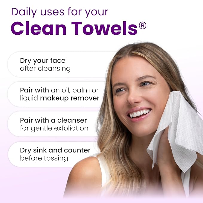 Clean Skin Club Healthy Aging Clean Towels® XL, Smooths Fine Lines Wrinkles & - Image 9