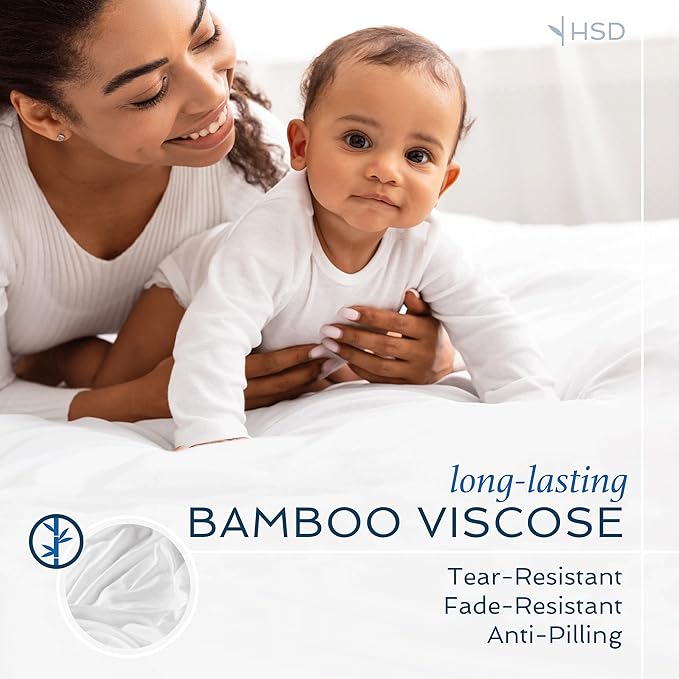 Hotel Sheets Direct 100% Viscose Derived from Bamboo Sheets Set Twin XL - Cooling Bed Sheets with 1 Pillowcase- Breathable, Moisture Wicking & Silky Soft Sheets Set- Navy Blue