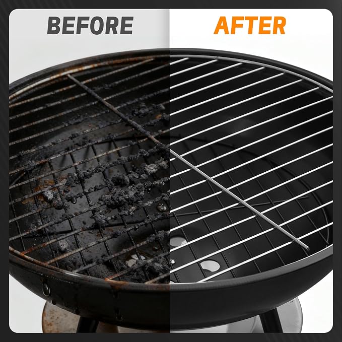 18'' BBQ Grill Cleaning Brush Scraper, 3 in 1 Barbecue Woven Wire Brush - Image 6