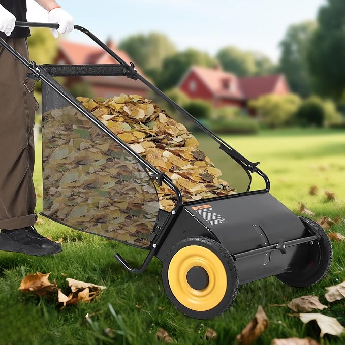 Garvee 26 in Heavy-Duty Push Lawn Sweeper - Image 2