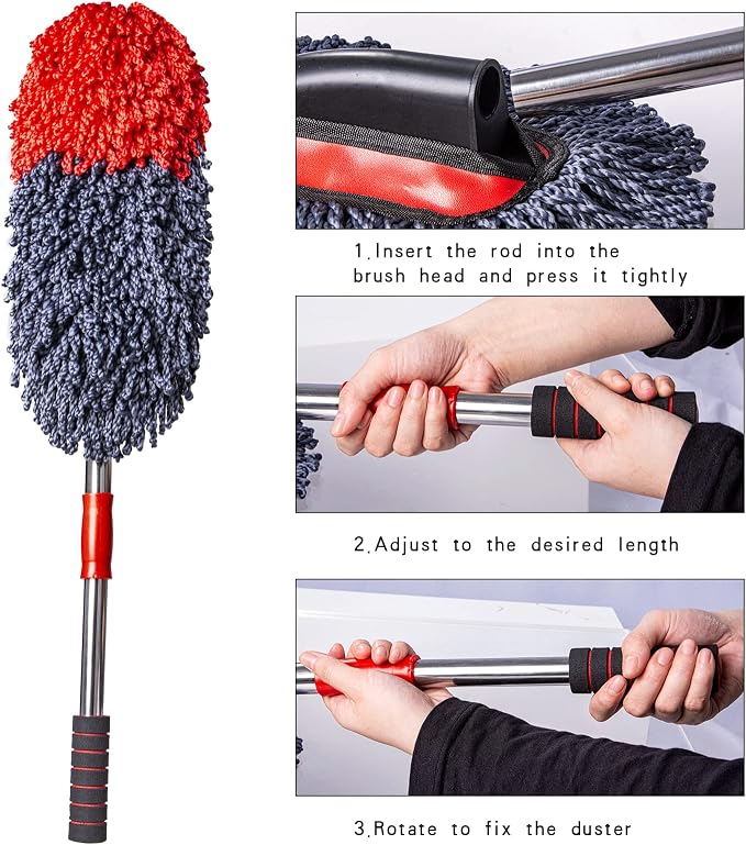 Soft Microfiber Car Duster Exterior Scratch Free Multipurpose Duster - Image 3