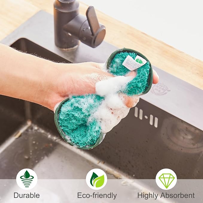 Multipurpose Sponges Kitchen, 6 Pack Reusable Non-Scratch Scrub Sponge - Image 4