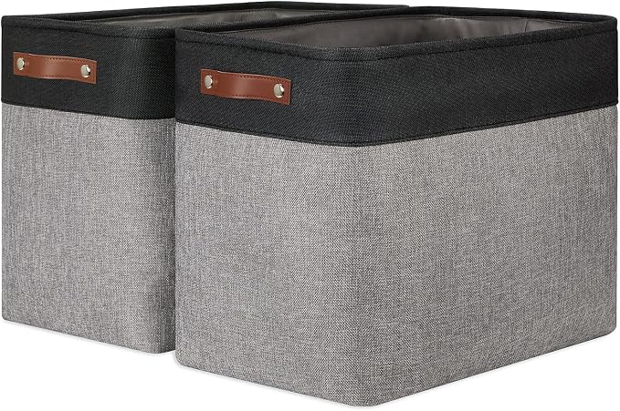 DULLEMELO Extra Large Storage Baskets, Fabric Storage Bins by DULLEMELO