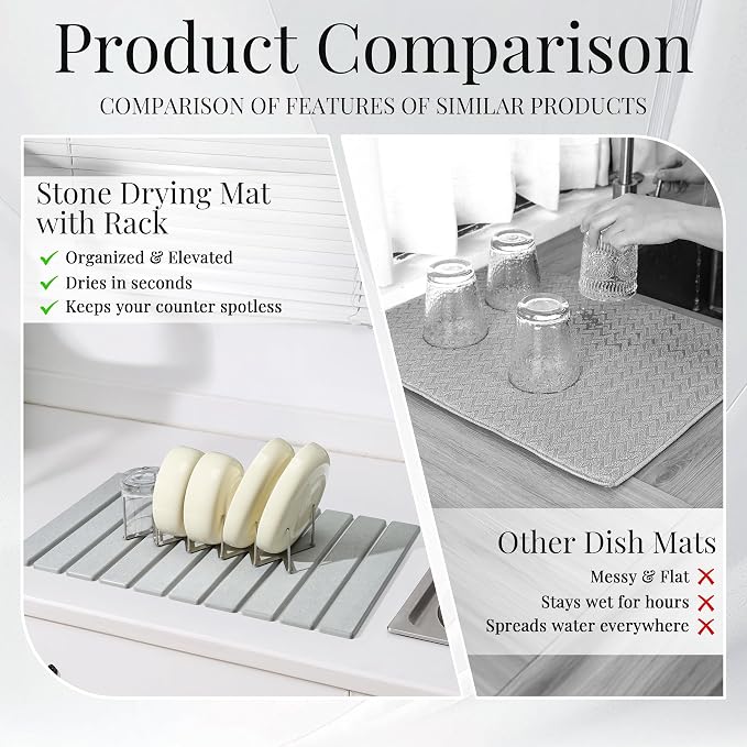 Diatomaceous Stone Dish Drying Mat - Image 6