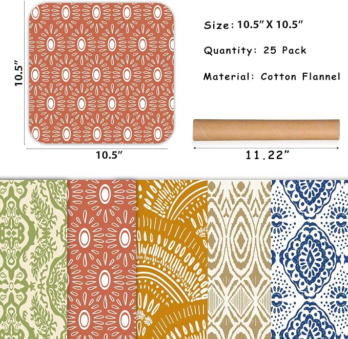 25 Pack Reusable Paper Towels, Paperless Towels Roll Washable Cotton Cloth - Image 2