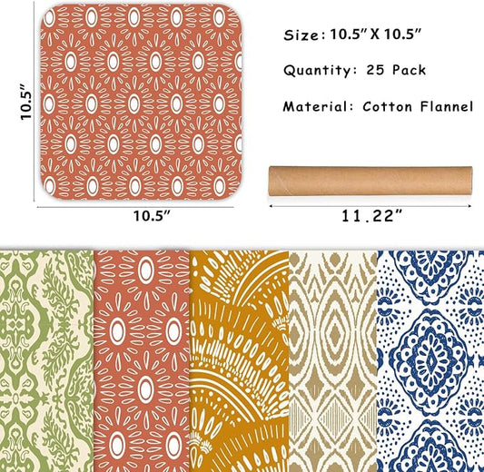 25 Pack Reusable Paper Towels, Paperless Towels Roll Washable Cotton Cloth - Image 2