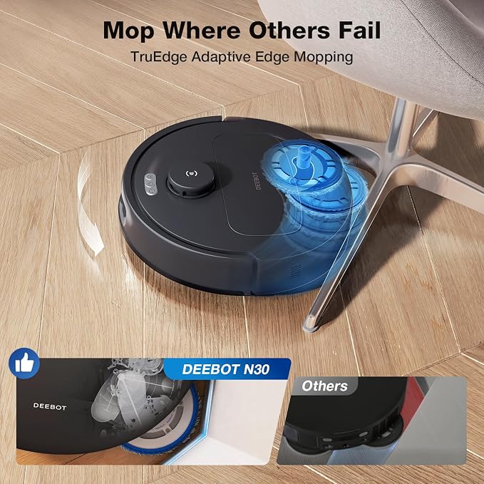 ECOVACS DEEBOT N30 Omni Care Robot Vacuum and Mop, 10000Pa Suction, TruEdge - Image 2