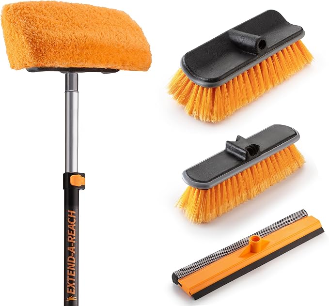 14 Foot Exterior House Cleaning Brush Set by EXTEND-A-REACH