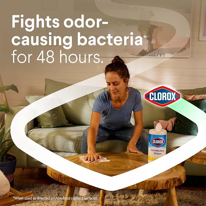 Clorox Disinfecting Cleaning Wipes Flex Pack, Bleach Free, Crisp Lemon - Image 5