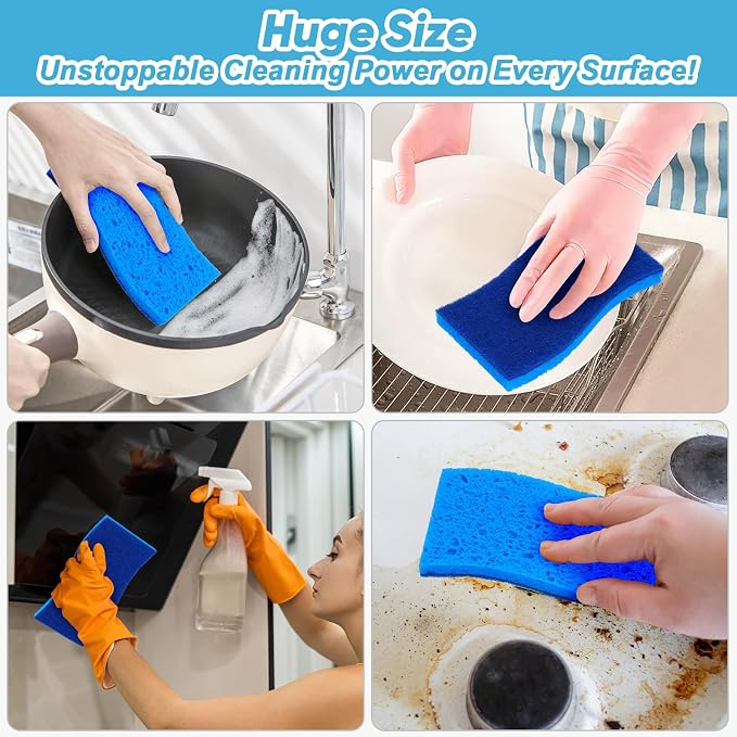 AIDEA XL Scrub Sponges Non-Scratch 6Count, Extra Large Sponges Kitchen - Image 7