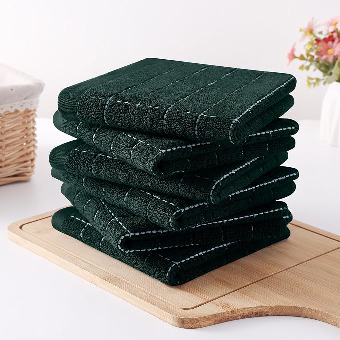 Homaxy 100% Cotton Terry Kitchen Dish Cloths, Ultra Soft and Absorbent Dish - Image 8