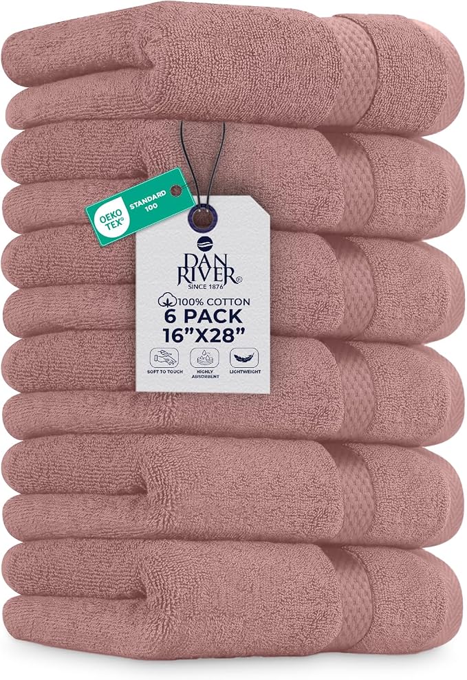 DAN RIVER 6-Pack Premium Hand Towels by DanRiver