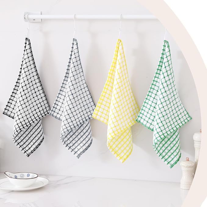 Kitinjoy Cotton 8 Pack Terry Kitchen Dish Cloths, 12 x 12 Inches Super Soft and - Image 8