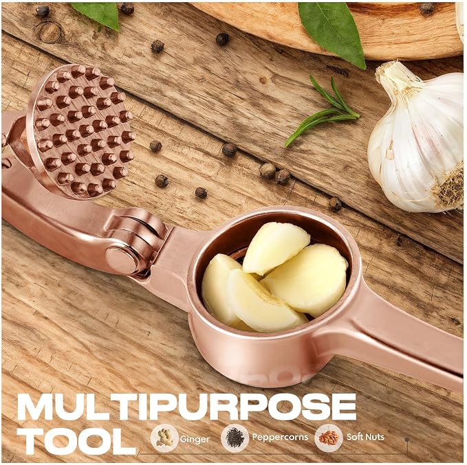 Kitchen Garlic Press, Rust Proof & Dishwasher Safe Garlic Mincer, Durable - Image 6