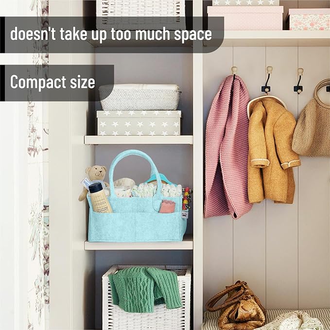 Mr. Pen- Baby Diaper Caddy Organizer, Mint Whisper, Baby Caddy Organizer - Image 5