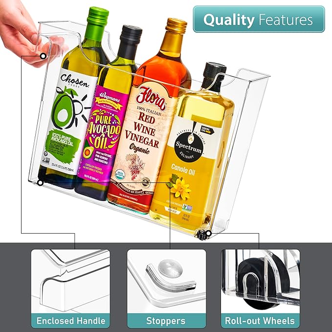 Sorbus Roll Out Bottle Organization Bins - Image 2