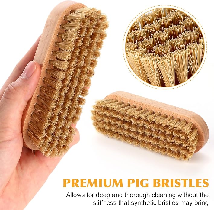 LemonRoad 20 Pcs Leather Upholstery Cleaning Brush Bulk Pig Soft Bristle Shoe - Image 4