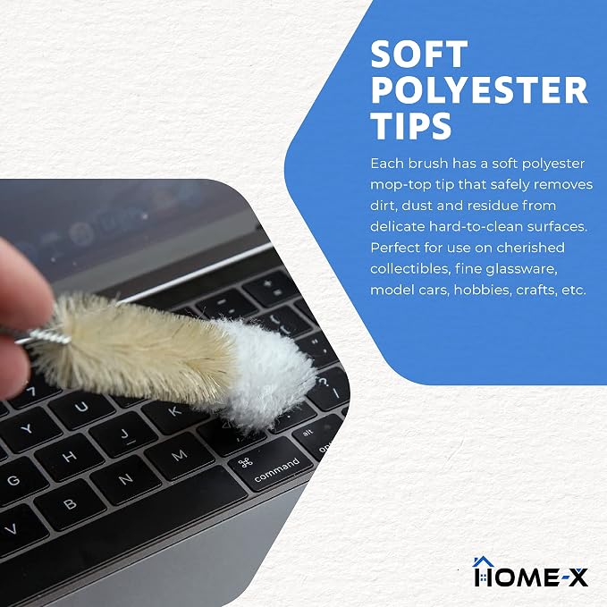 HOME-X Soft-Tip Cleaning Brush Set, Soft Scrub Brush - Image 3