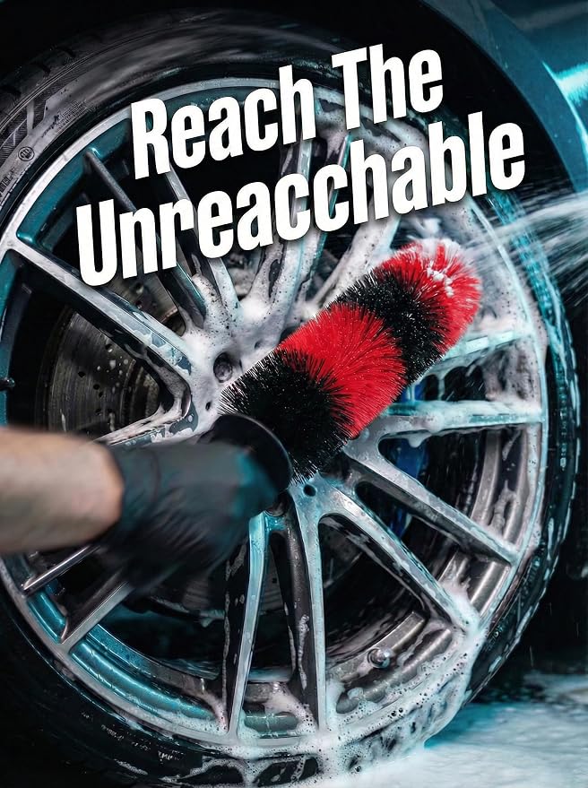 TAKAVU Master Wheel Tire Brush, Easy Reach Wheel and Rim Detailing Brush Long - Image 4