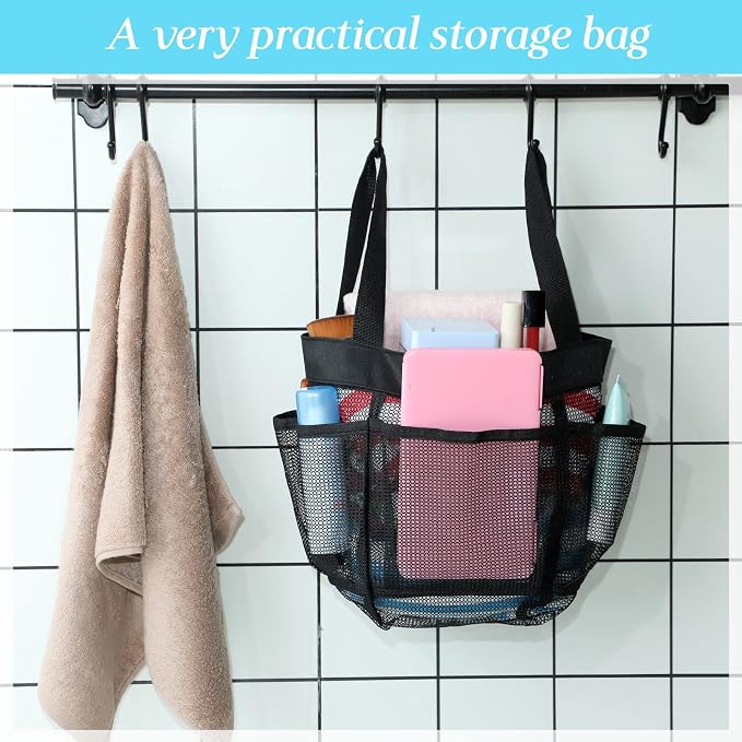 Hillban 4 Pcs Mesh Shower Caddy Portable Large Quick Dry Shower Caddy Basket - Image 4