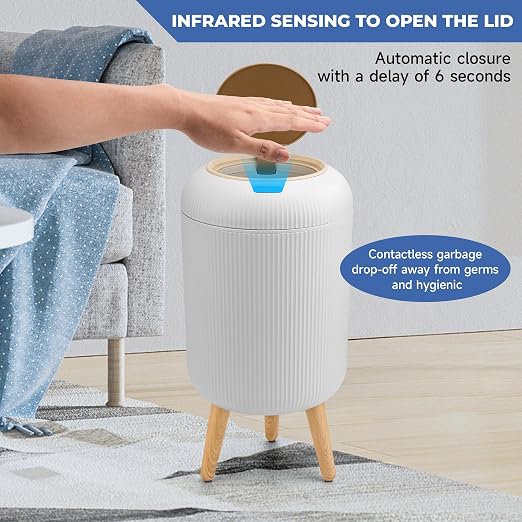 2 Pack Automatic Trash Can 12L /3 Gallon and 10L /2.64 Gallon Bathroom Trash Bin - Image 4