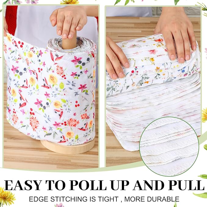 60 Pack Reusable Cleaning Cloths Washable Cotton Kitchen Dish Towels - Image 4