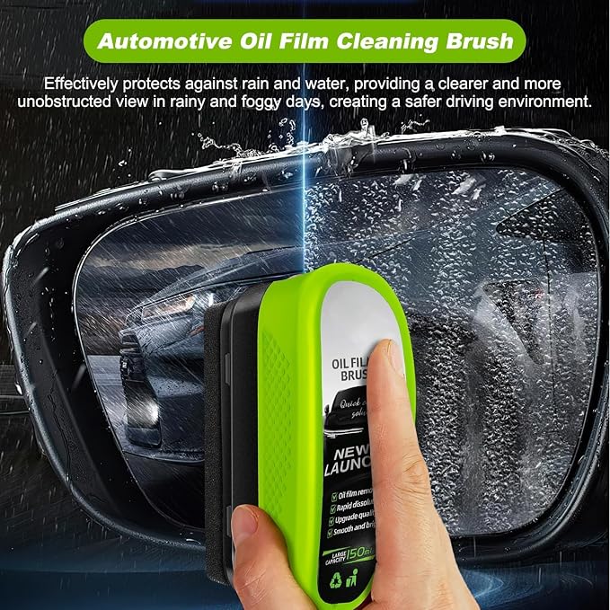 Automotive Oil Film Cleaning Brush, Car Glass Oil Film Cleaner Brush, Repellent - Image 6