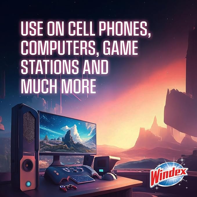 Windex Gaming Cleaning Wipes, Pre-Moistened Wipes to Instantly Clean all Gaming - Image 5