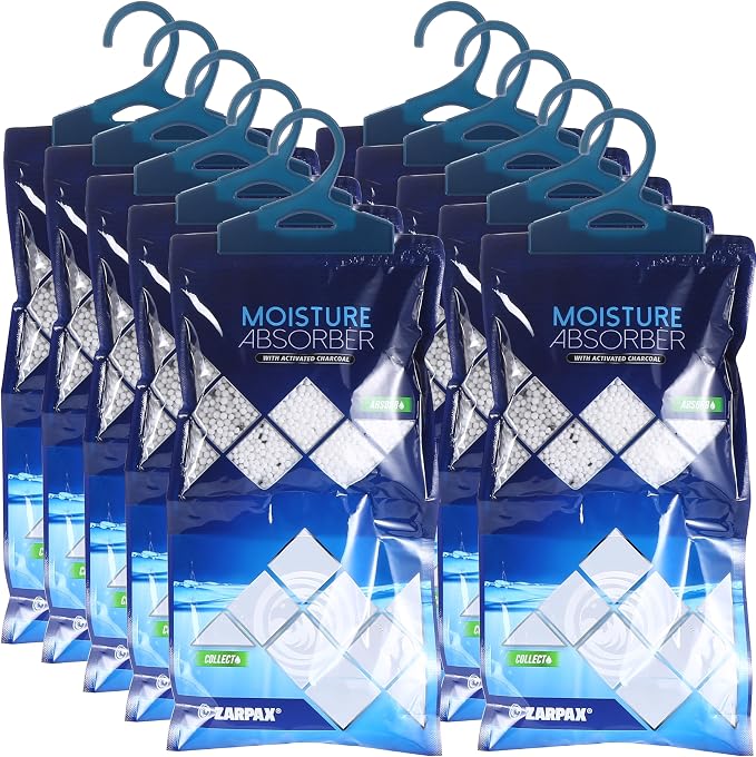 Hanging Moisture Absorber Activated Charcoal 10.6 oz/300g | Moisture Absorbing by Zarpax