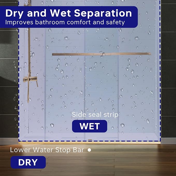 Woodbridge Frameless Shower Doors 56-60" Width x 76" Height - Image 10