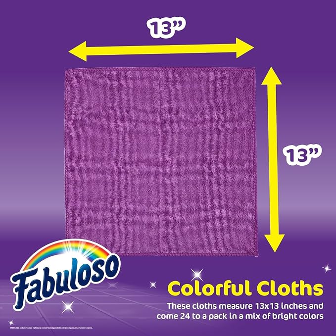Fabuloso Microfiber Cleaning Cloths, Rainbow - Image 5