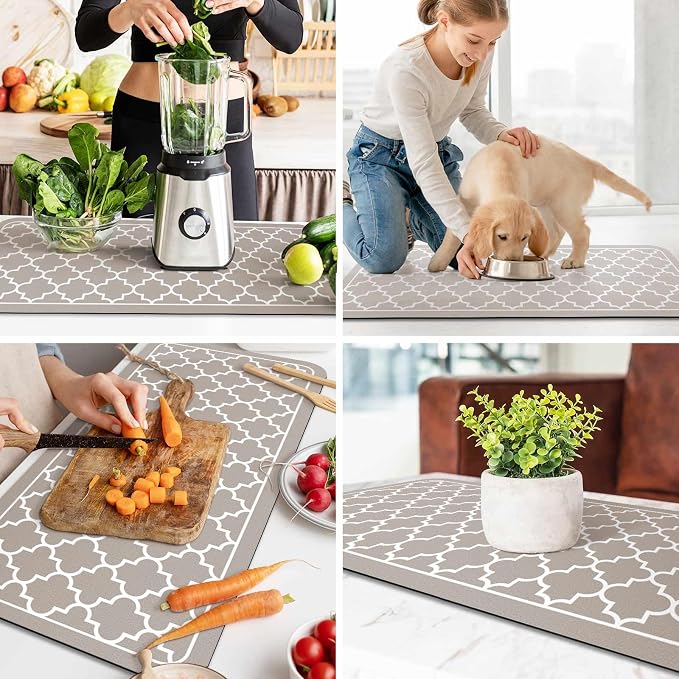 WISELIFE Dish Drying Mat Super Absorbent Drying Mat Large Dish Drying Mats - Image 6