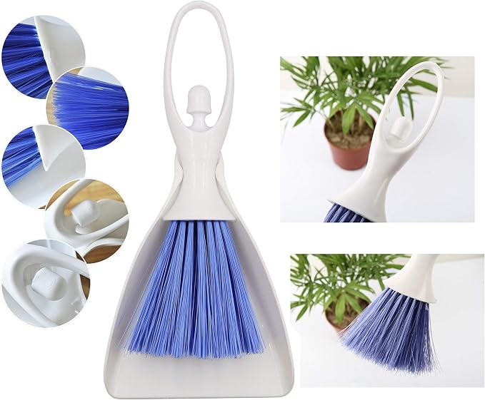 LBY Hand Broom and Dustpan Set, Mini Brush Nesting Tiny Cleaning Whisk - Image 3