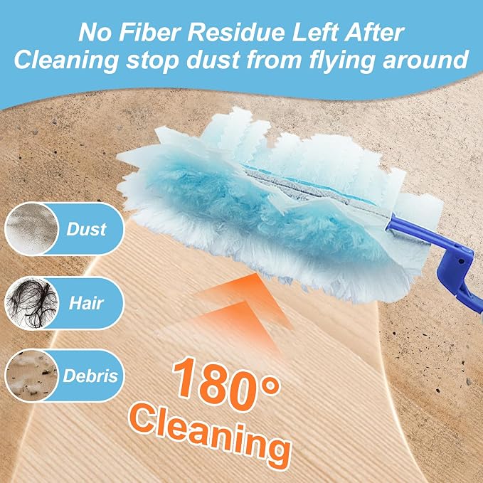 50 Count Duster Refills Kit for Swiffe Duster, One-Sided Electrostatic Duster - Image 2